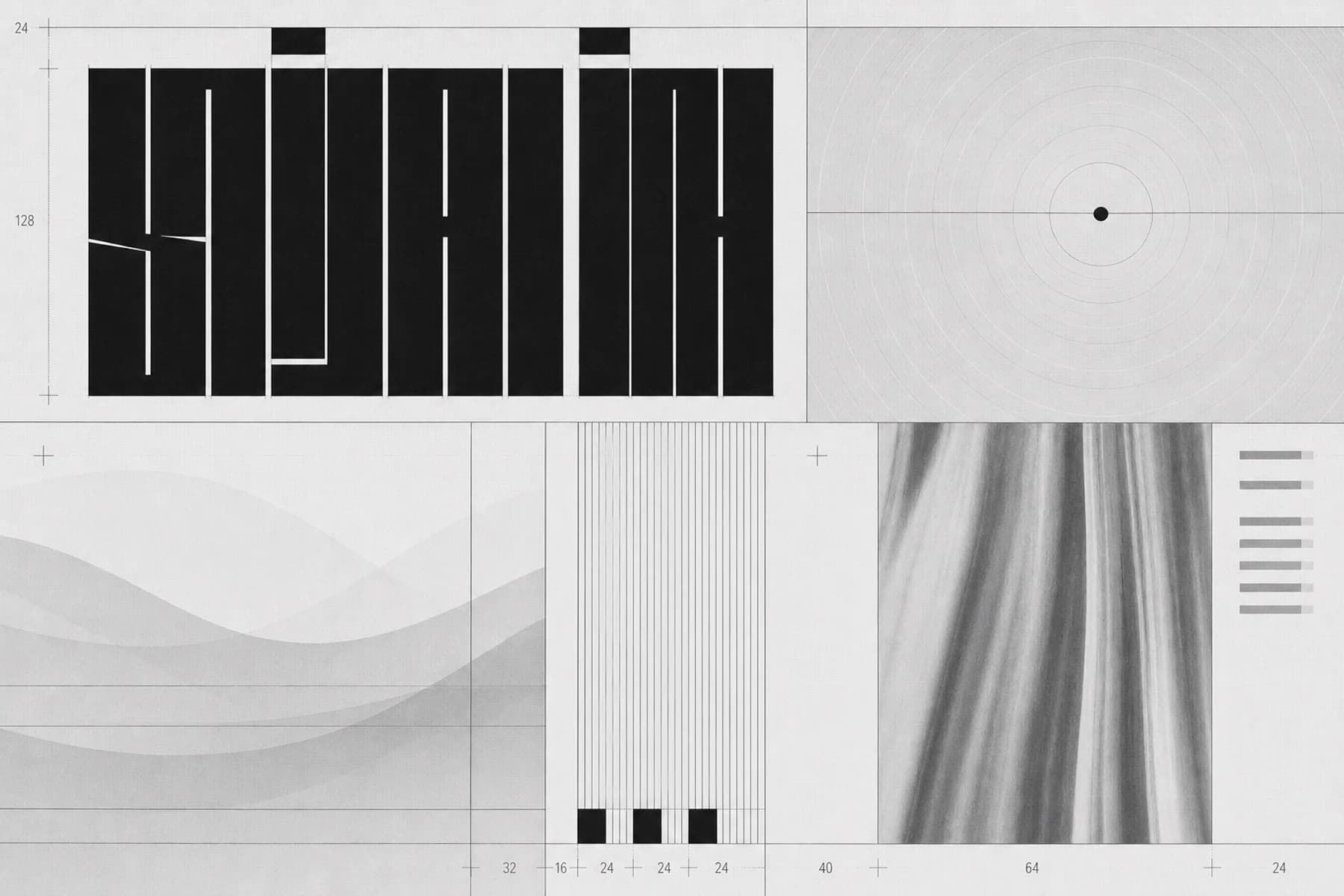 A close view of the Signal Surface interface grid, concentric signal rings, and spacing system.